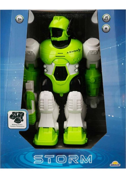 Storm Brave Sesli ve Işıklı Robot 25 cm 23891 Yeşil