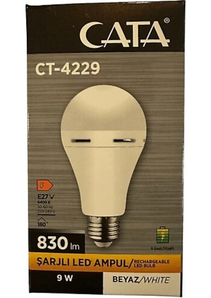 CT-4229 9W Beyaz Şarjlı Ampul fiyatları