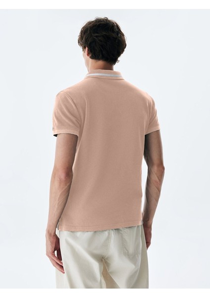 Erkek Polo Yaka Kısa Kol Regular Pembe T-shırt modelleri