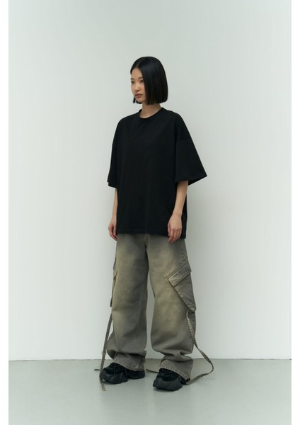 Collection Need Money Siyah Oversize T-Shirt