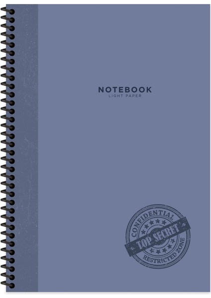A4 Çizgili Defter Stamp - Mor