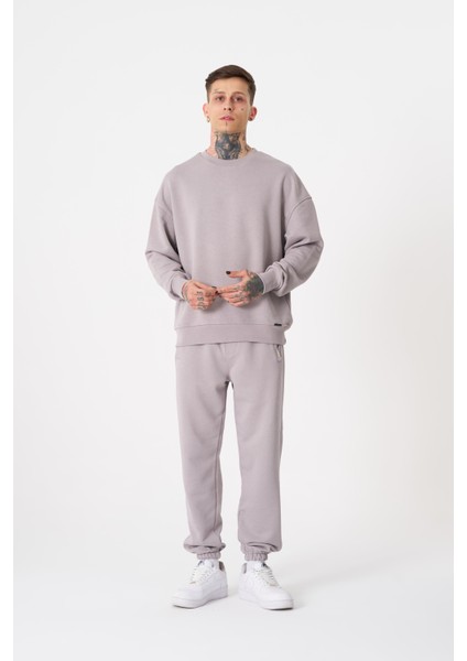 Erkek Basic Jogger Relaxed Gri Eşofman Altı modelleri