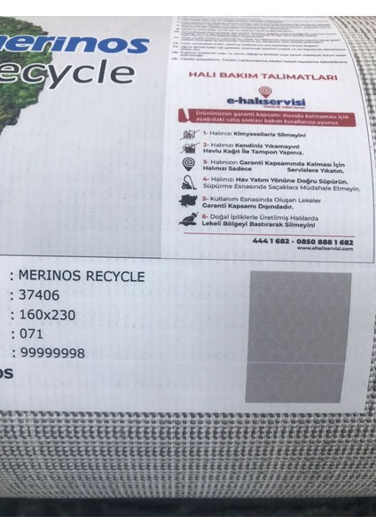 Meri̇nos Halı Recycle 37406 071 200 x 290 cm indirimleri