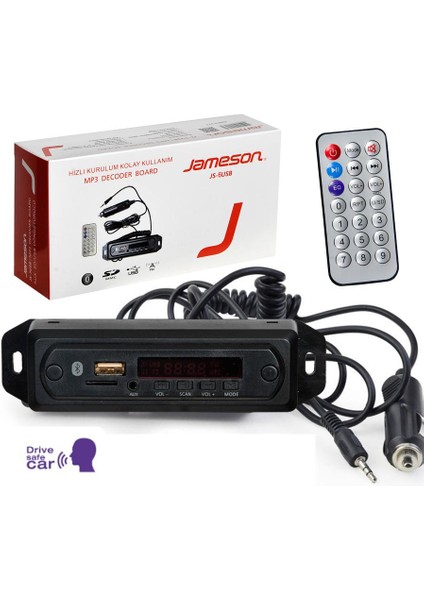 Oto Teyp Çevirici Bord Usb/fm/aux Bluetooth Konuşmalı 12V Js-6usb