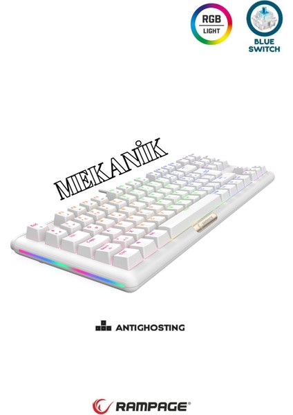 Claw Blue Switch Rainbow Tkl Mekanik Gaming Oyuncu Klavye ( Anti-Ghosting )