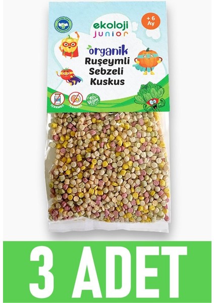 Ekoloji Market Organik Ruşeymli Sebzeli Kuskus 250 gr 3 Adet