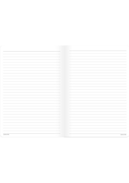 Çizgili Tel Dikişli Kuşe Kapak Uninote Marble Defter Mavi 18,5X26