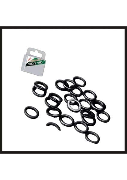 Uyguna-Yakala (25pcs) Round Rig Rings 2 Mm, Matte Black-Oom.056