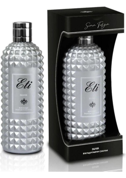 Butik Parfüm Kolonya Silver 300 ml Cam Şişe - Kutulu