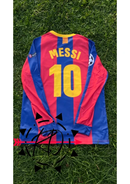 RODAK WEAR Lionel Messi 2010/2011 Barcelona Uzun Kollu Forması