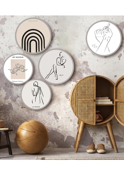 Dekorize Mdf 5 Parça Çerçeve Görünümlü Tablo Set 5005 modelleri
