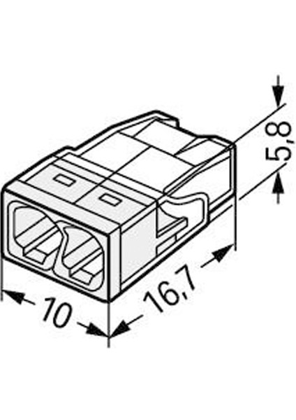 2 No Buat Klemensi Geçmeli 2x2.5mm 2273-202 (100 Adet) modelleri