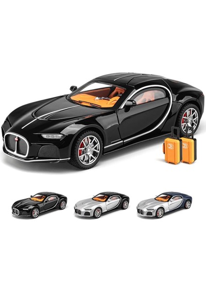 Model Araba 1/24 Bugatti Oyuncak Araba, Atlantik Alaşımlı Döküm Arabalar Model Araba Çocuklar Için Doğum Günü Noel Partisi Hediyesi, Geri Çekin Sesli ve Işıklı Oyuncak Arabalar (S (Yurt Dışından)