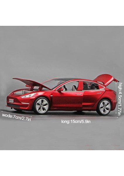 1:32 Alaşım Tesla X90 Araba Modeli Işıklar ve Müzik ile Elektronik Oyuncaklar Geri Çekin, Tesla Model x Için Uyumlu Pres Döküm Araba Oyuncak, Tesla Severler Koleksiyonu Için (Kırmı (Yurt Dışından)