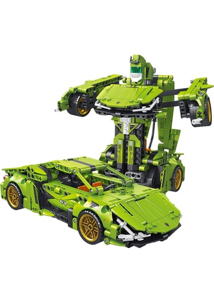 Spor Araba Yapı Taşları Oyuncaklar Yarışçı Araba Modeli Seti Dönüştürme Robot Stem Kiti 2 In 1 Çocuklar Erkekler Kızlar Için Yaş 6+ (721 Parça) (Yurt Dışından)