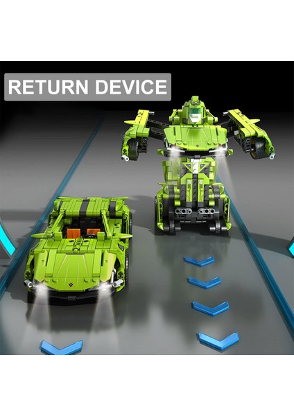 Spor Araba Yapı Taşları Oyuncaklar Yarışçı Araba Modeli Seti Dönüştürme Robot Stem Kiti 2 In 1 Çocuklar Erkekler Kızlar Için Yaş 6+ (721 Parça) (Yurt Dışından)
