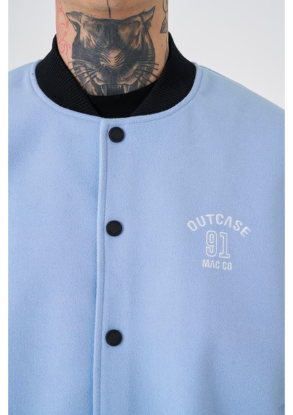 Erkek Out Case 91 Oversize Açık Mavi Bomber Ceket