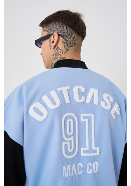 Erkek Out Case 91 Oversize Açık Mavi Bomber Ceket