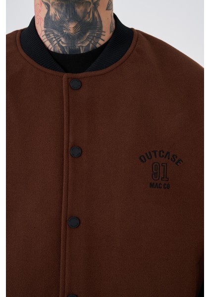 Erkek Out Case 91 Oversize Kahve Bomber Ceket