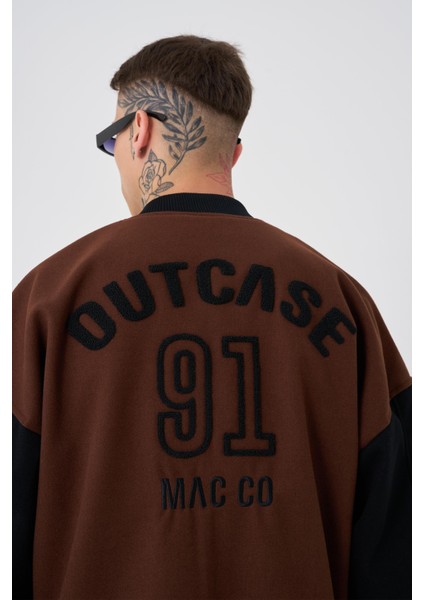 Erkek Out Case 91 Oversize Kahve Bomber Ceket