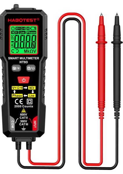 HT93 Dijital Multimetre Gerilim Test Cihazı (Yurt Dışından)