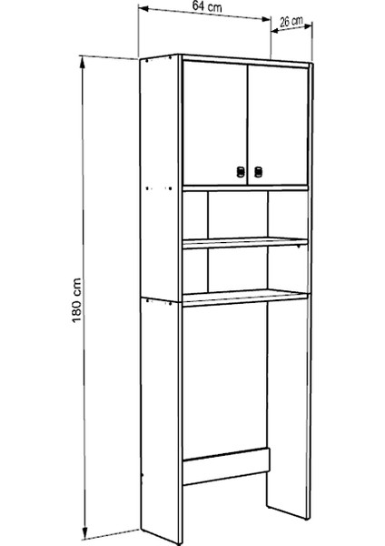 2 Kapaklı Camasır Makinesi Üstü Beyaz indirimleri