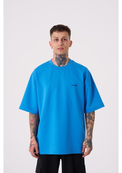 Erkek Basic Pamuklu Oversize Lens Tişört