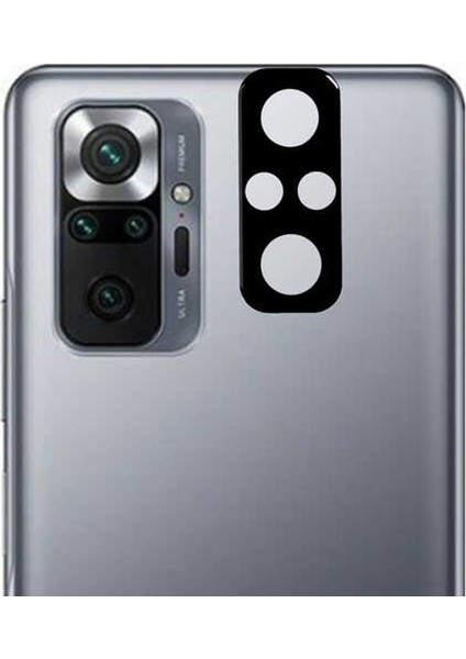 Xiaomi Redmi Note 10 Pro Kamera 3D Lens Koruyucu Cam Siyah