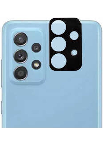 Samsung Galaxy A52 Kamera 3D Lens Koruyucu Cam Siyah