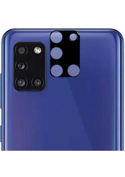 Samsung Galaxy A31 Kamera 3D Lens Koruyucu Cam Siyah