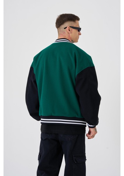 Erkek Cloud Oversize Yeşil Bomber Ceket