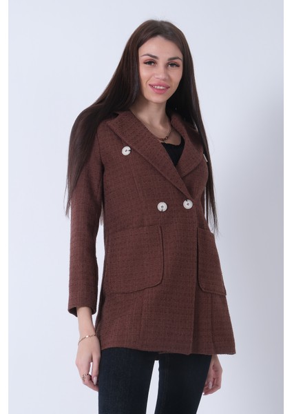 Kahve Tüvid Kumaş Ceket 4595020.05 modelleri