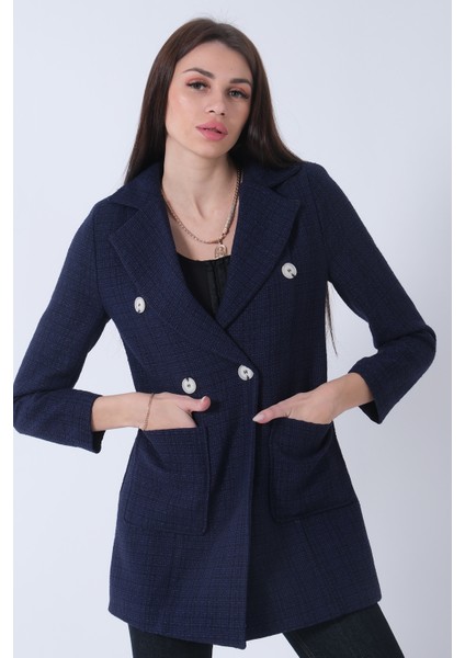 Lacivert Tüvid Kumaş Ceket 4595020.02 fırsatları