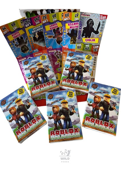 wildpanda Roblox Özel Seri 2024 Sürpriz Hologramlı Oyun Kartı 5 Kutu Içinde Toplam 50 Adet Kart