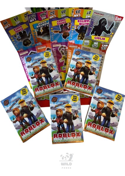 wildpanda Roblox Özel Seri 2024 Sürpriz Hologramlı Oyun Kartı 5 Kutu Içinde Toplam 50 Adet Kart fiyatları