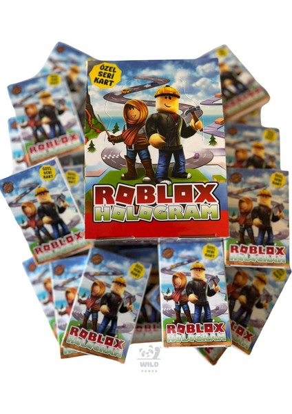 wildpanda Roblox Özel Seri 2024 Sürpriz Hologramlı Oyun Kartı 5 Kutu Içinde Toplam 50 Adet Kart modelleri