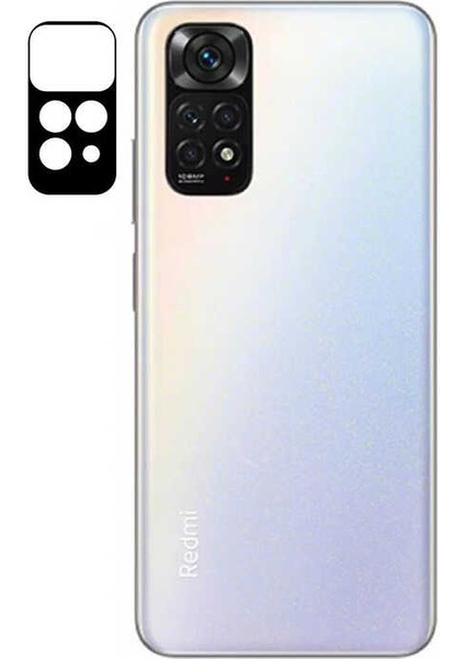 Xiaomi Redmi Note 11 Global Kamera 3D Lens Koruyucu Cam Siyah