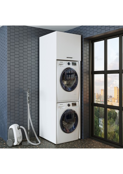 Banyo Dolabı 231.2 x 67 cm Çamaşır ve Kurutma Makinesi Dolabı fırsatları
