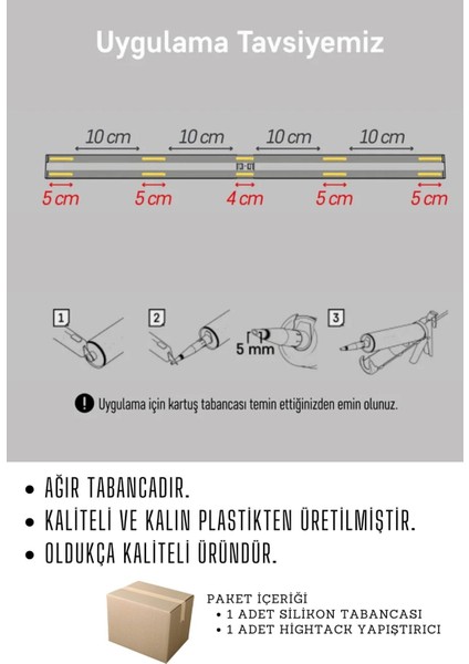 Perde Rayı Korniş Yapıştırıcısı ve Kaliteli Silikon Tabancası