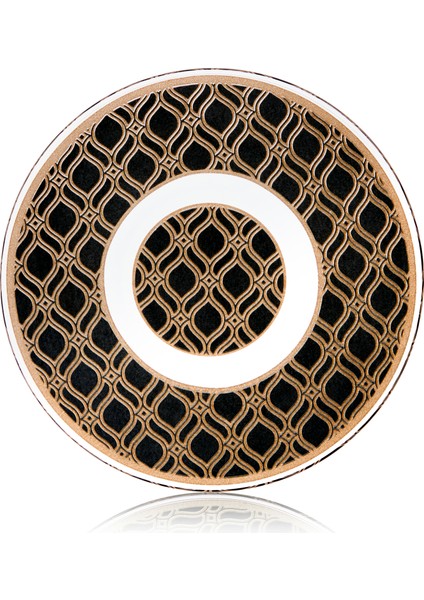 Kilim Desenli Cam Çay Bardağı ve Çay Tabağı 12 Parça Çay Takımı Seti