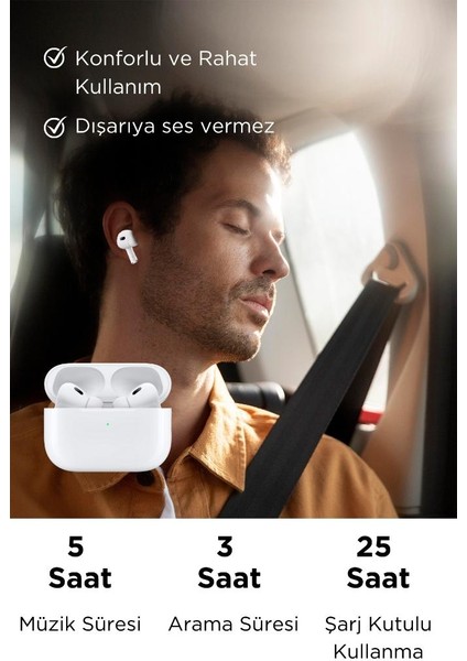 Pro 2. Nesil Airpods2 Kablosuz Kulakiçi Bluetooth Kulaklık Mikrofonlu Magsafe Android Ios Uyumlu