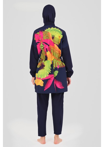 Panama Arkası Desenli Tesettür Mayo fiyatları