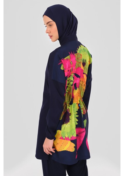 Panama Arkası Desenli Tesettür Mayo modelleri