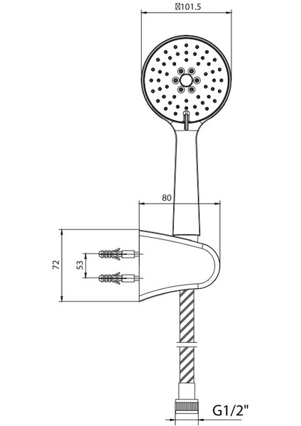 Eca Niobe Mafsallı Duş Seti Banyo Üst Takımı 102117377