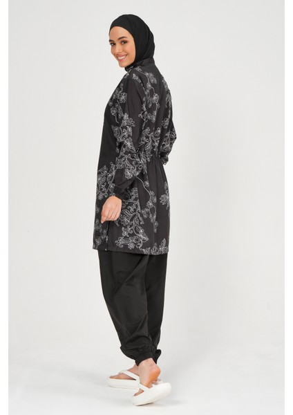 Nakış Desenli Tesettür Mayo