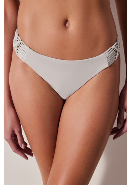Macrame Taş Rengi Bikini Altı