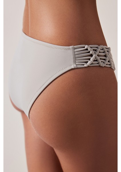 Macrame Taş Rengi Bikini Altı