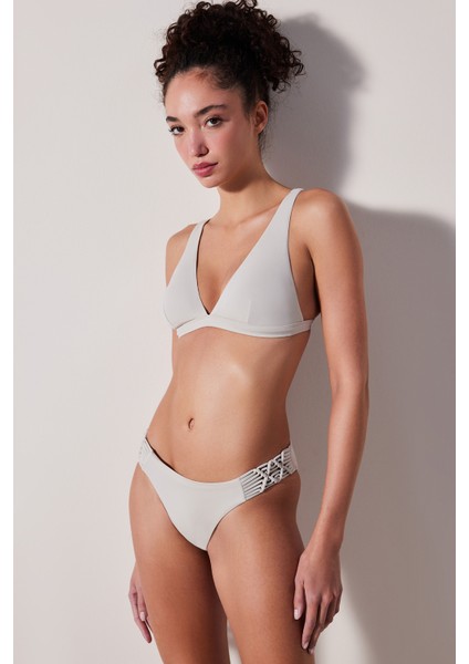 Macrame Taş Rengi Bikini Altı