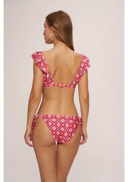 HR23BA005 Faux Tulum Bağcıklı Bikini Alt