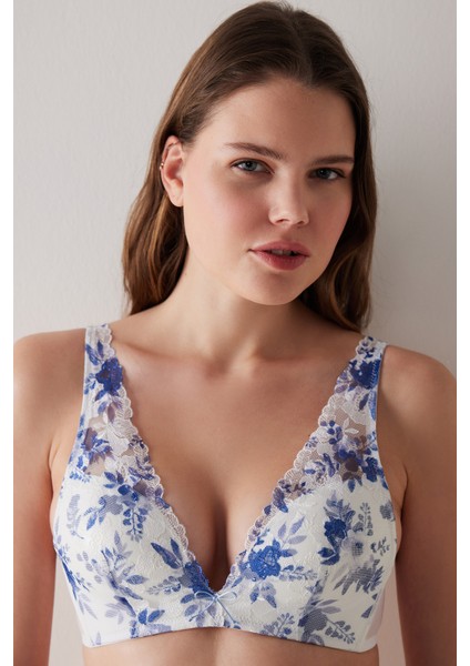 Dreamy Push Up Destekli Broidery Beyaz Sütyen modelleri